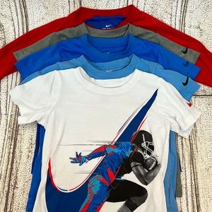 VGUC Nike boys tshirt bundle 3 dri-fit, 2 regular  football baseball size M 5-6